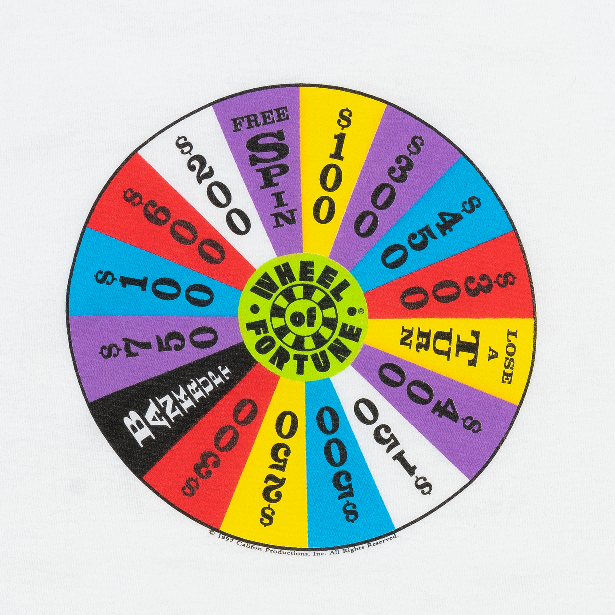 Wheel Of Fortune 1997 Promo Tee White-PLUS