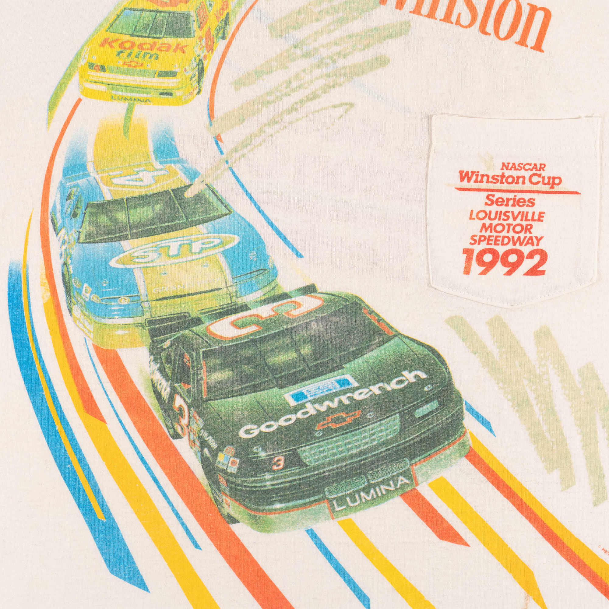 Nascar Winston Cup Louisville Motor Speedway 1992 Tee White-PLUS