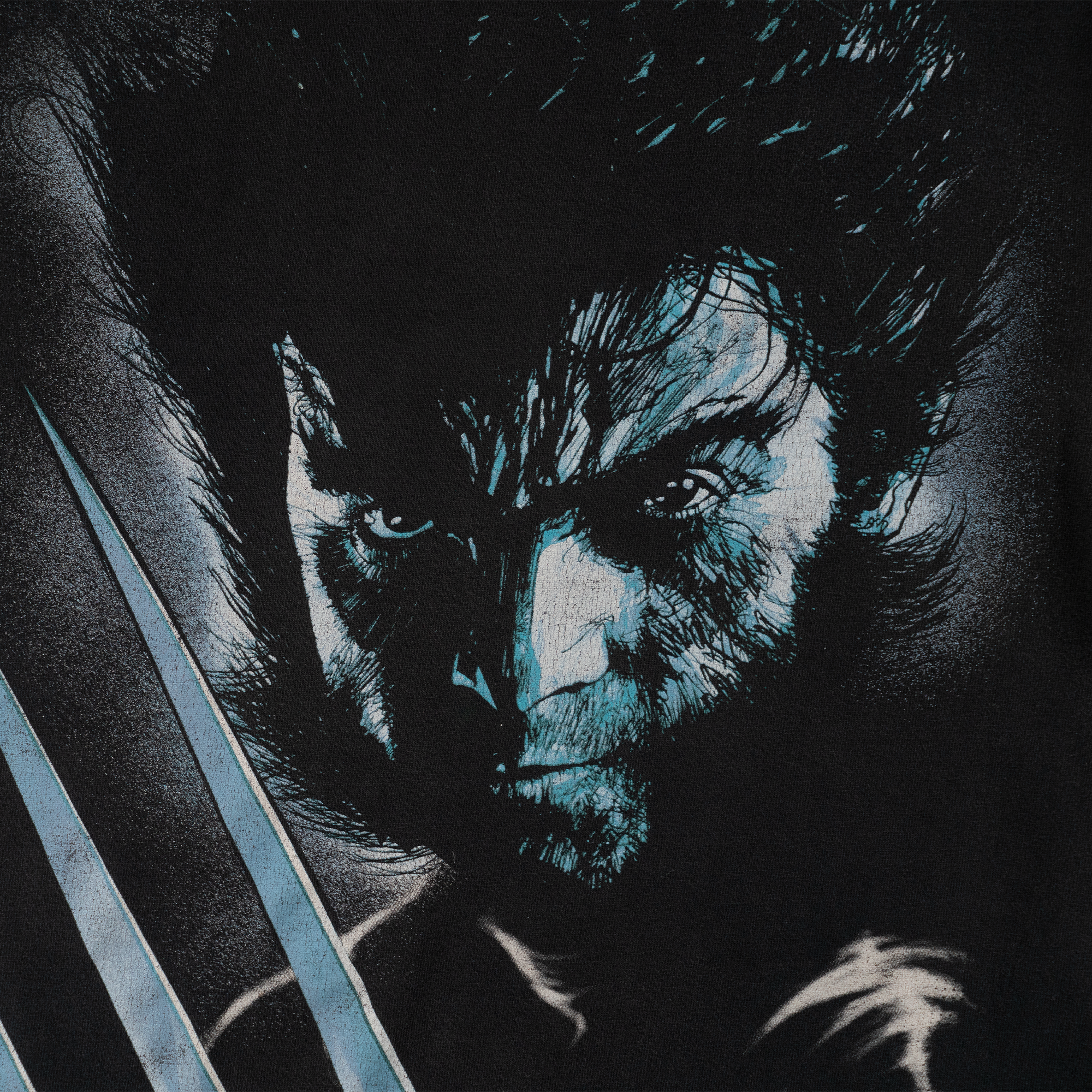 Wolverine Full Front Print Graphic Tee Black-PLUS