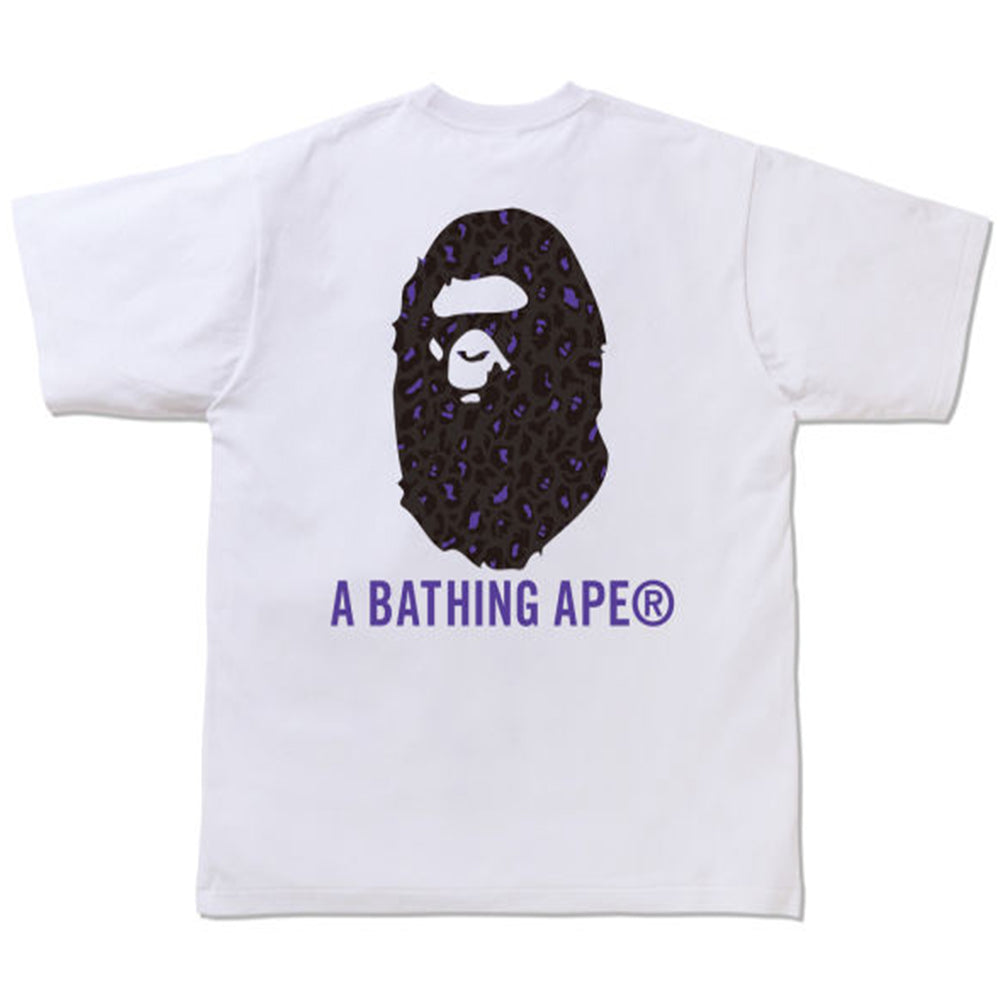 BAPE Leopard Relaxed Fit Tee Purple/White-PLUS