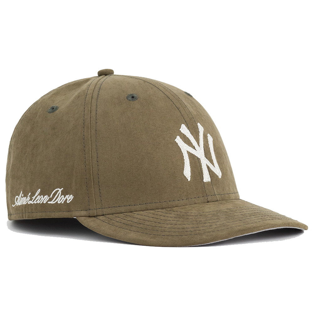 Aime Leon Dore x New Era Brushed Nylon Yankees Hat Olive-PLUS