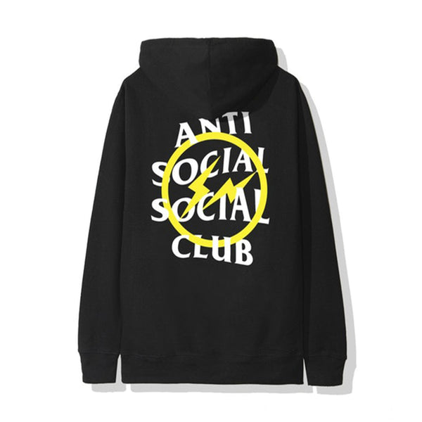 ASSC x Fragment Yellow Bolt Hoodie Black