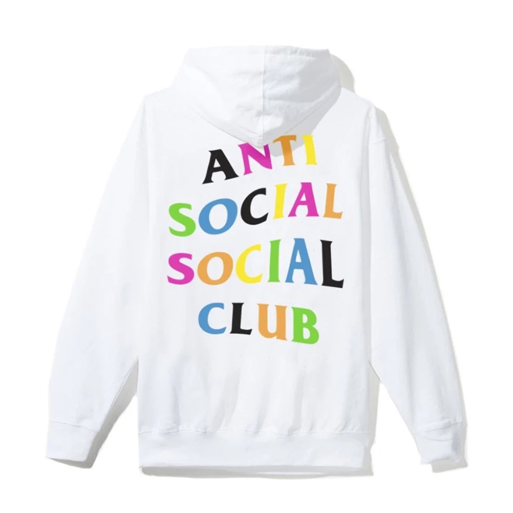 Anti Social Social Club Rainbow Hoodie White-PLUS