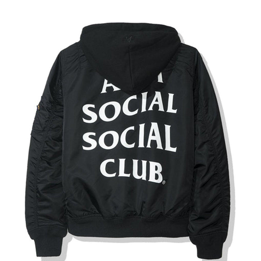 Anti Social Social Club MA1 Bomber Jacket Black-PLUS