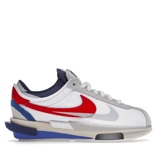 Nike x Sacai Zoom Cortez SP White University Red Blue [ON SALE] | PLUS