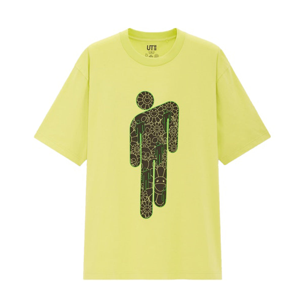 Takashi Murakami x Billie Eilish Flower Skulls Logo T-Shirt Green-PLUS
