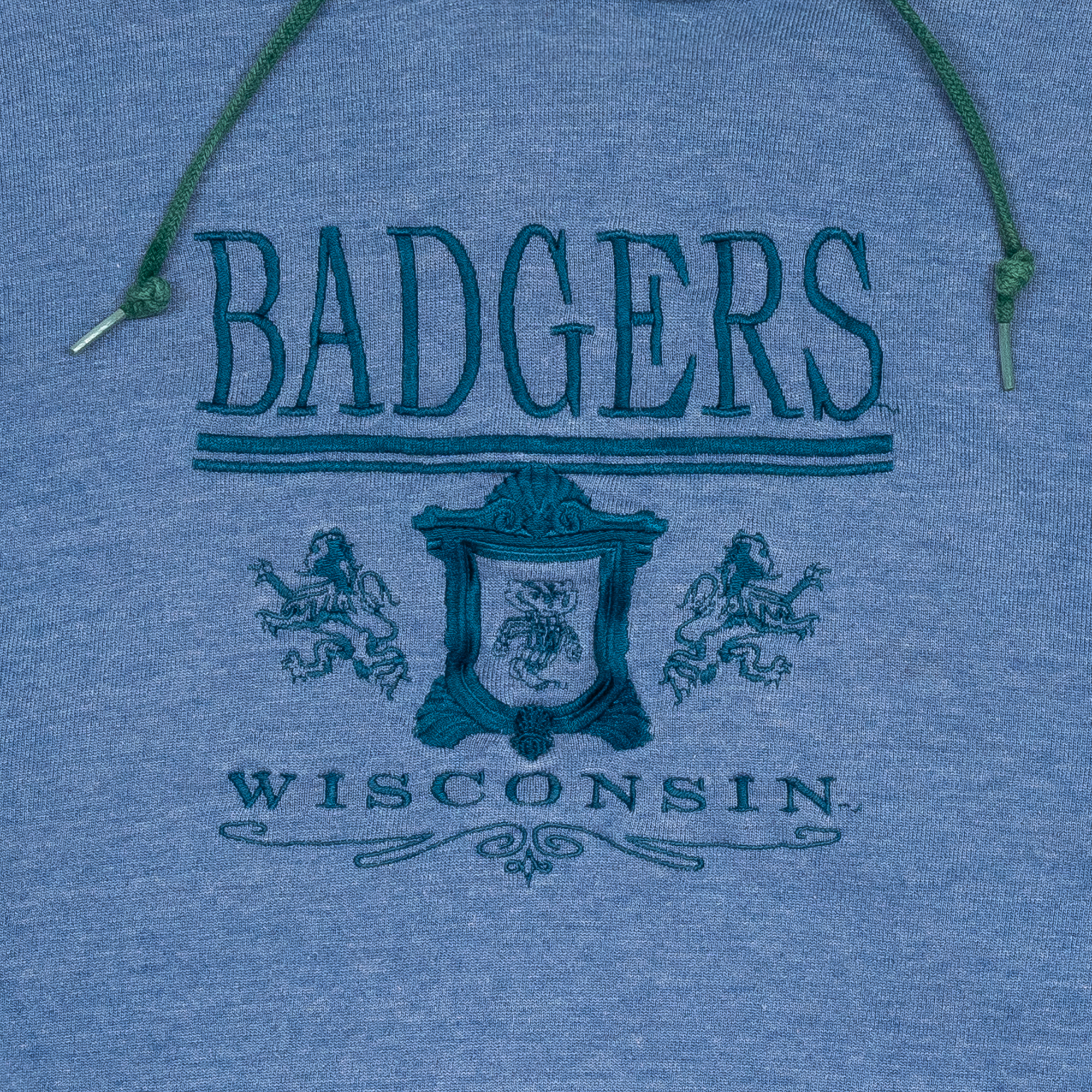 Wisconsin Badgers School Crest Tri-Panel Hoodie Blue-PLUS