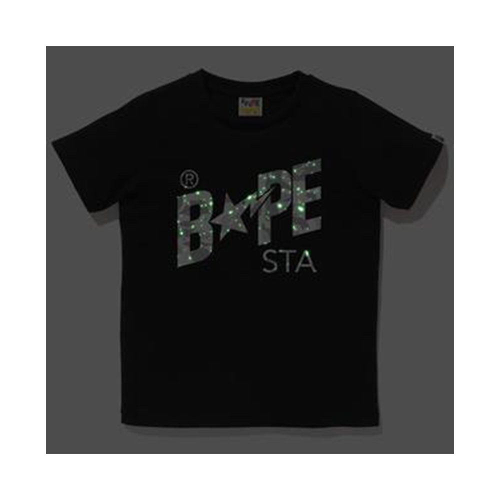 BAPE Space Camo STA Logo Tee (Ladies) Black-PLUS