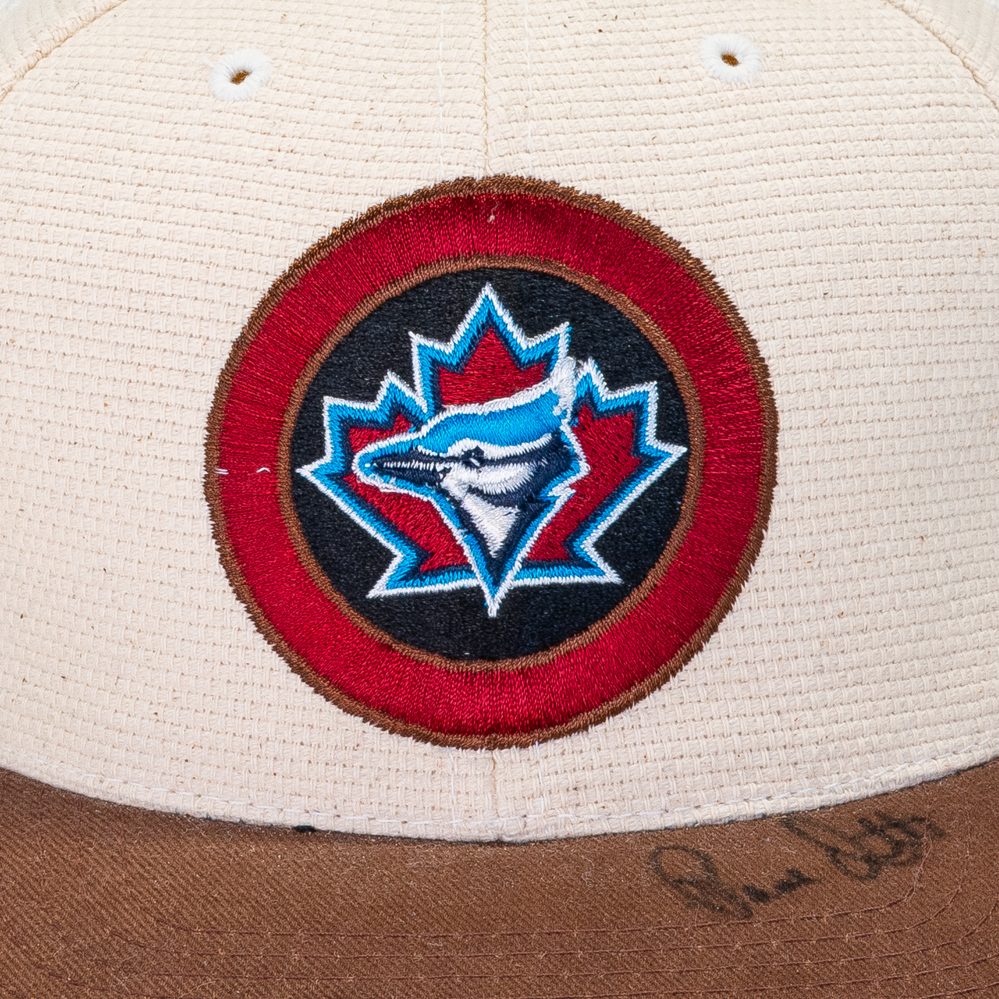 Signed Toronto Blue Jays Cotton American Needle Strapback Beige-PLUS