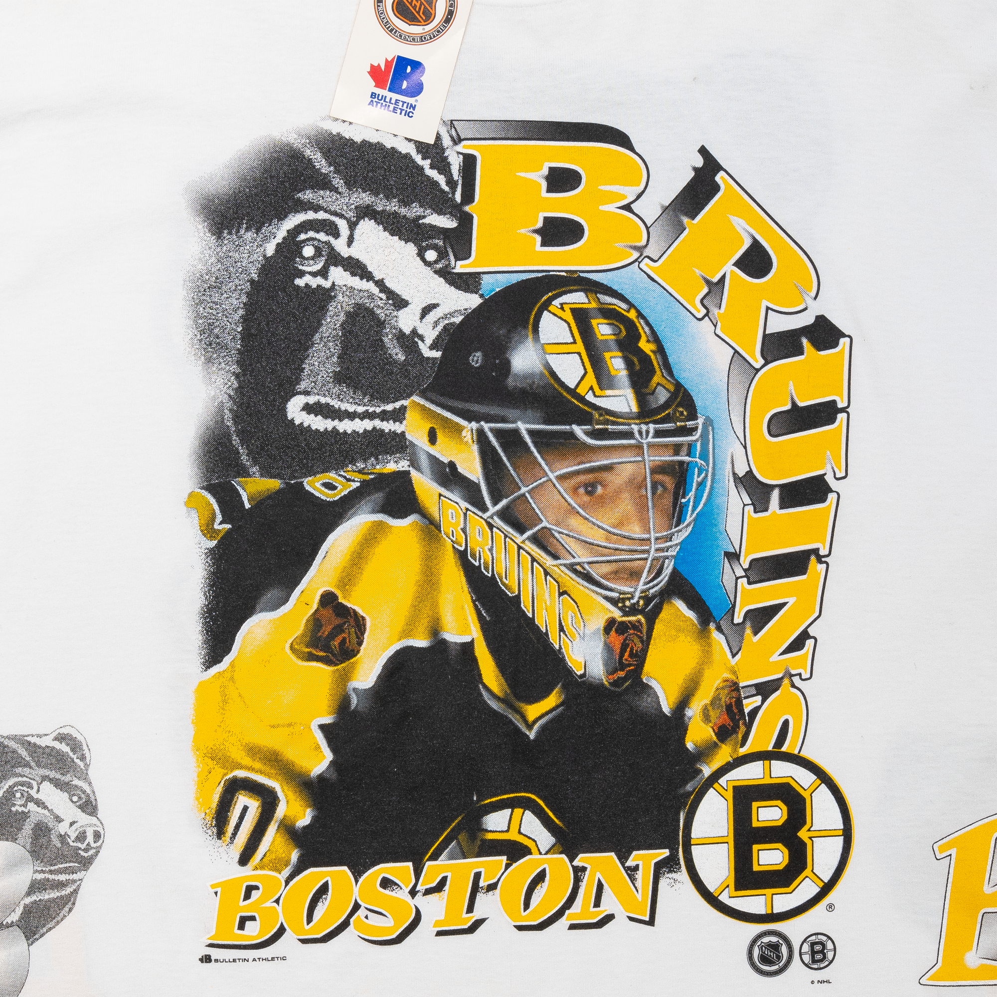 Boston Bruins Bulletin Athletic AOP Tee White-PLUS