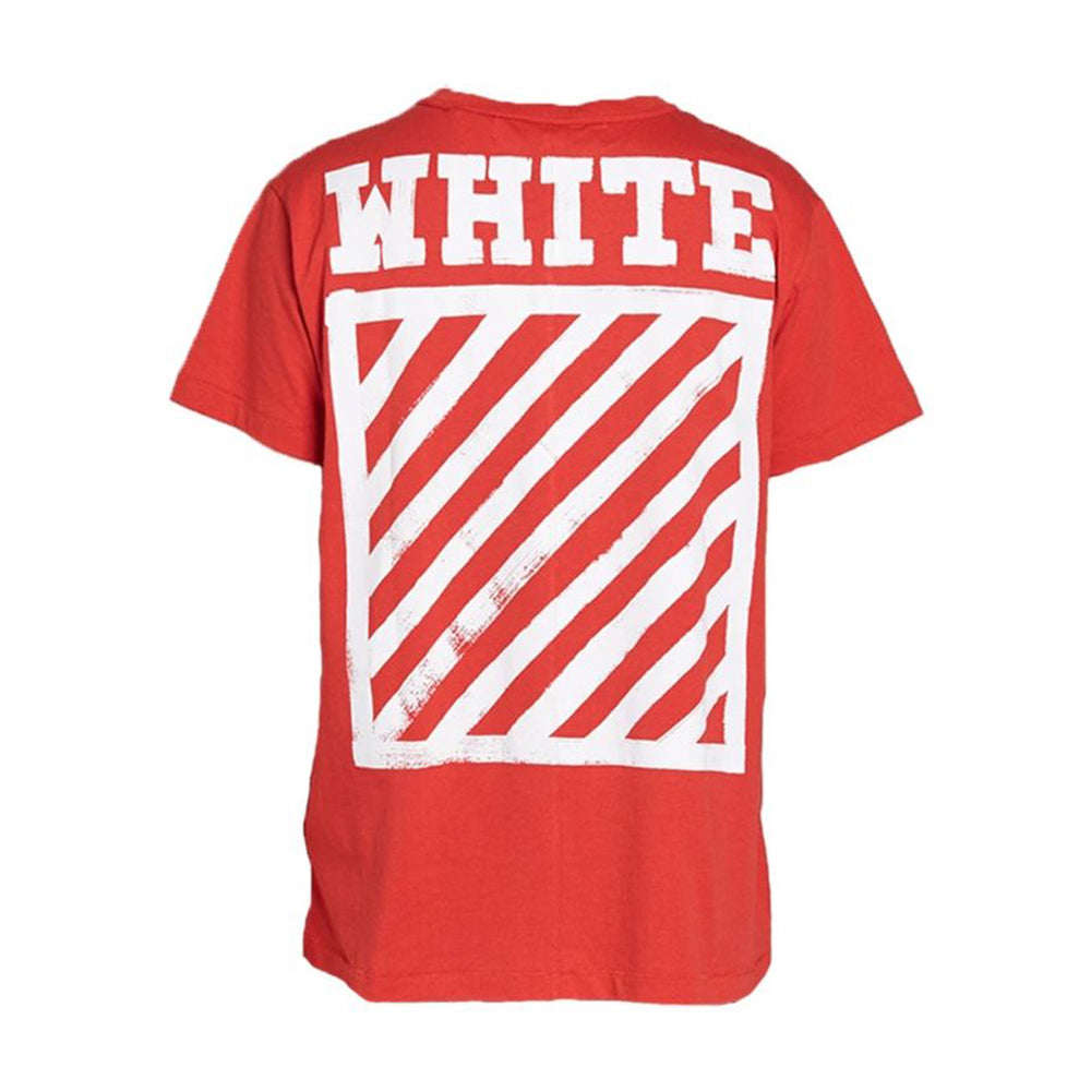 OFF-WHITE Brushed Diagonal S/S Tee Red-PLUS