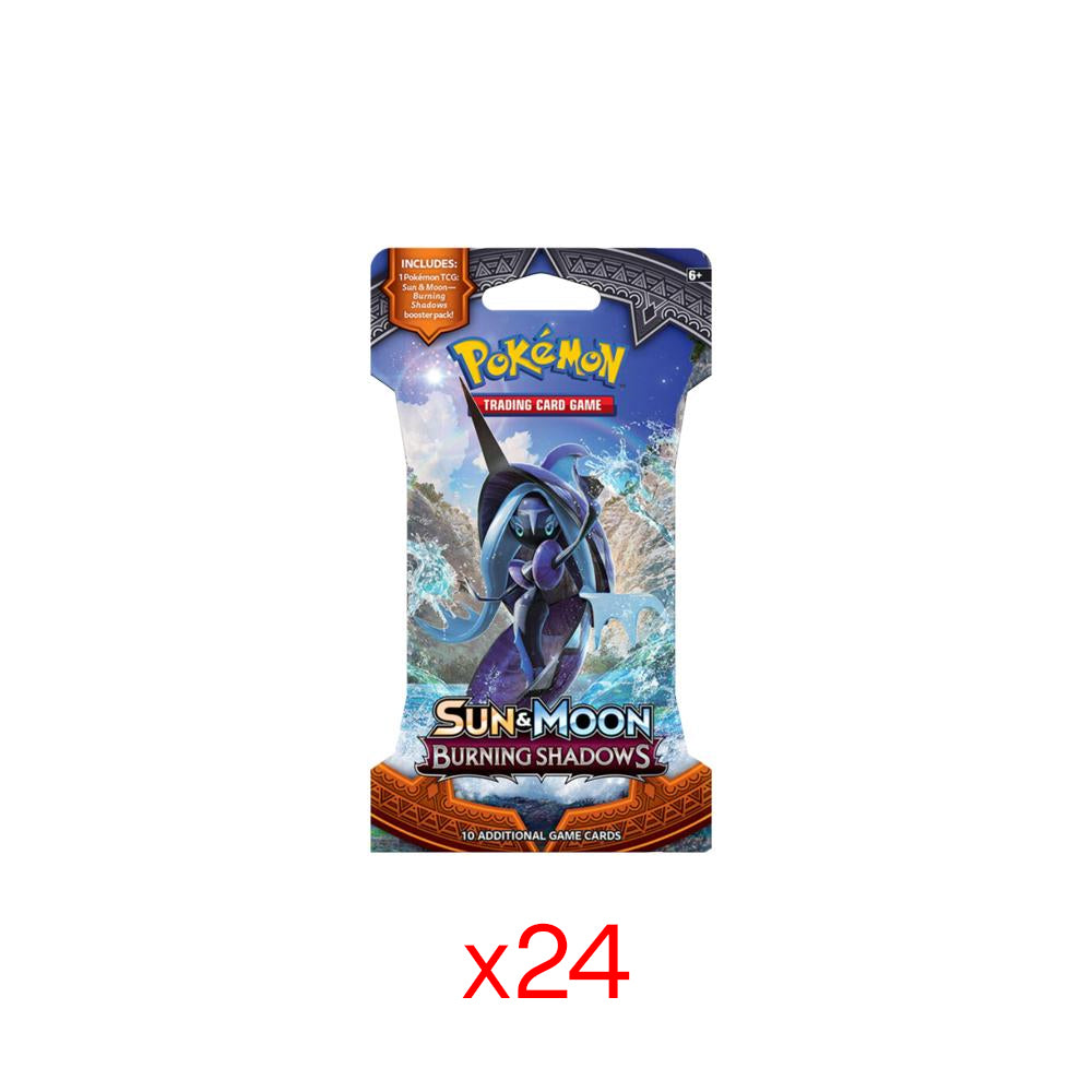 Pokemon Burning Shadows Sleeved Booster Pack - 24 Pack Bundle-PLUS