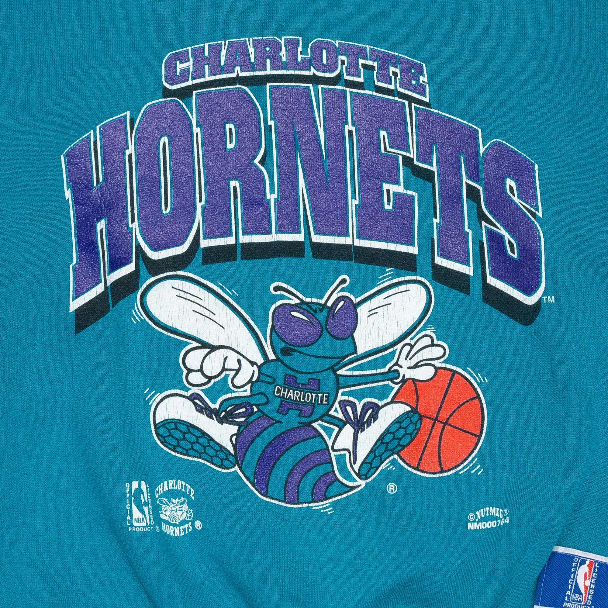 Charlotte Hornets Nutmeg NBA Crewneck Teal-PLUS