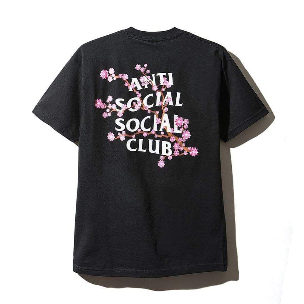 Anti Social Social Club Cherry Blossom Tee Black-PLUS
