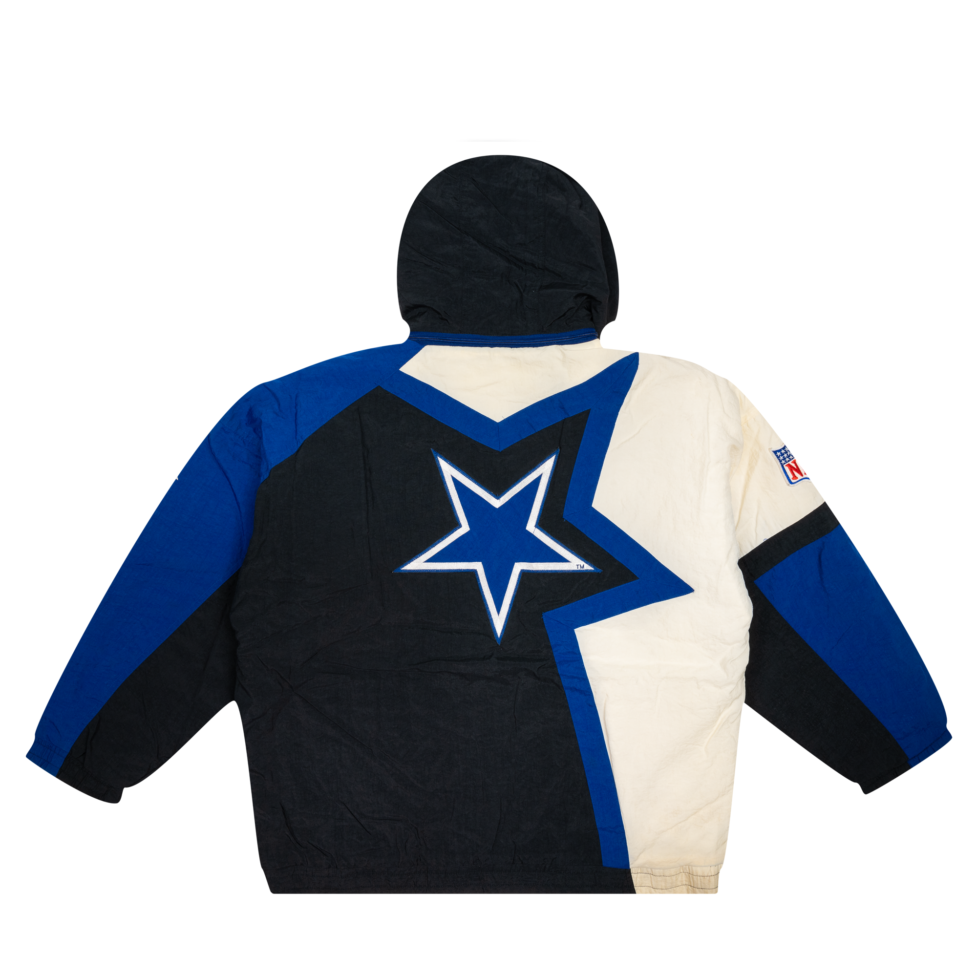Dallas Cowboys Apex One 90s NFL Hooded Jacket Black/Blue-PLUS