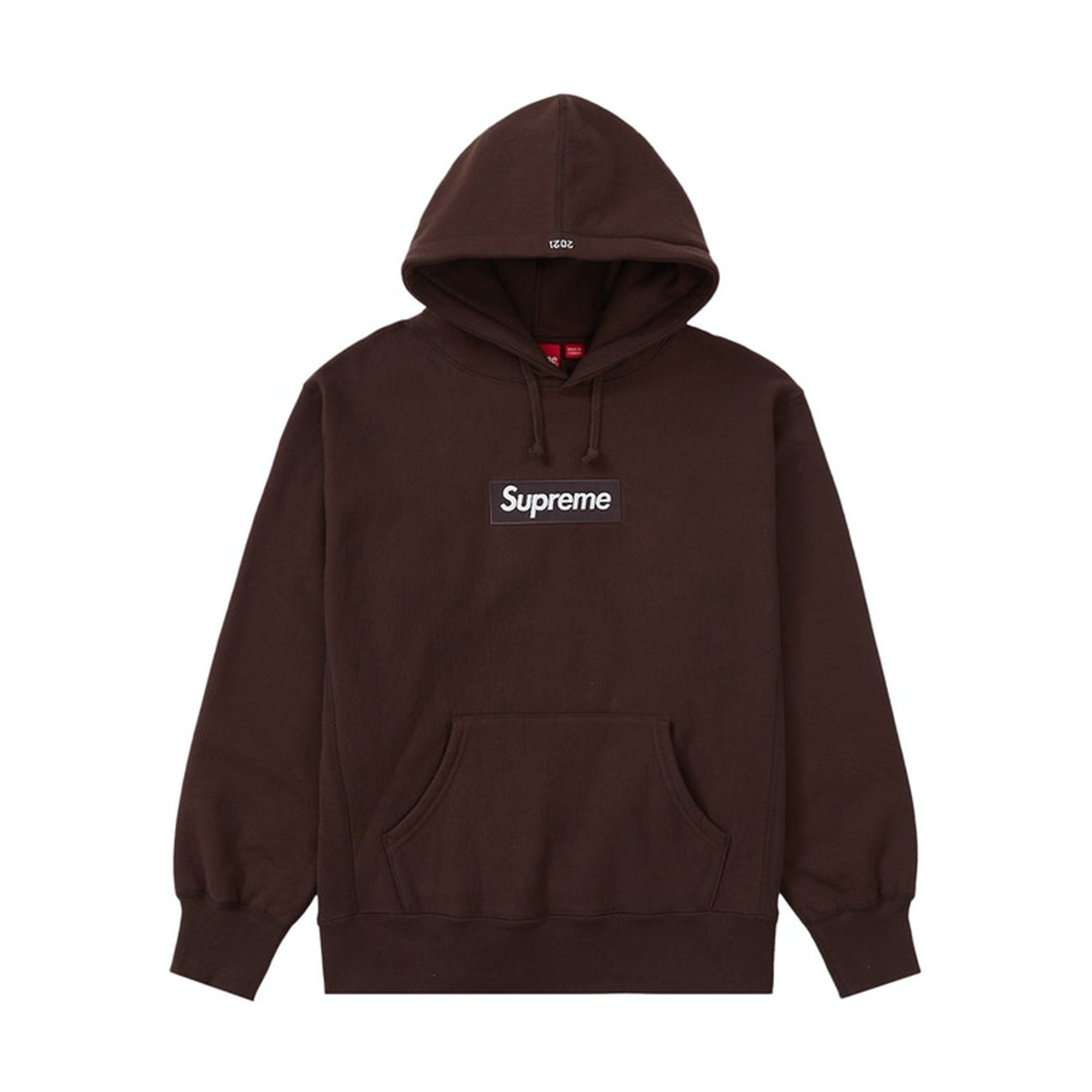 メンズbrown M supreme box logo hooded