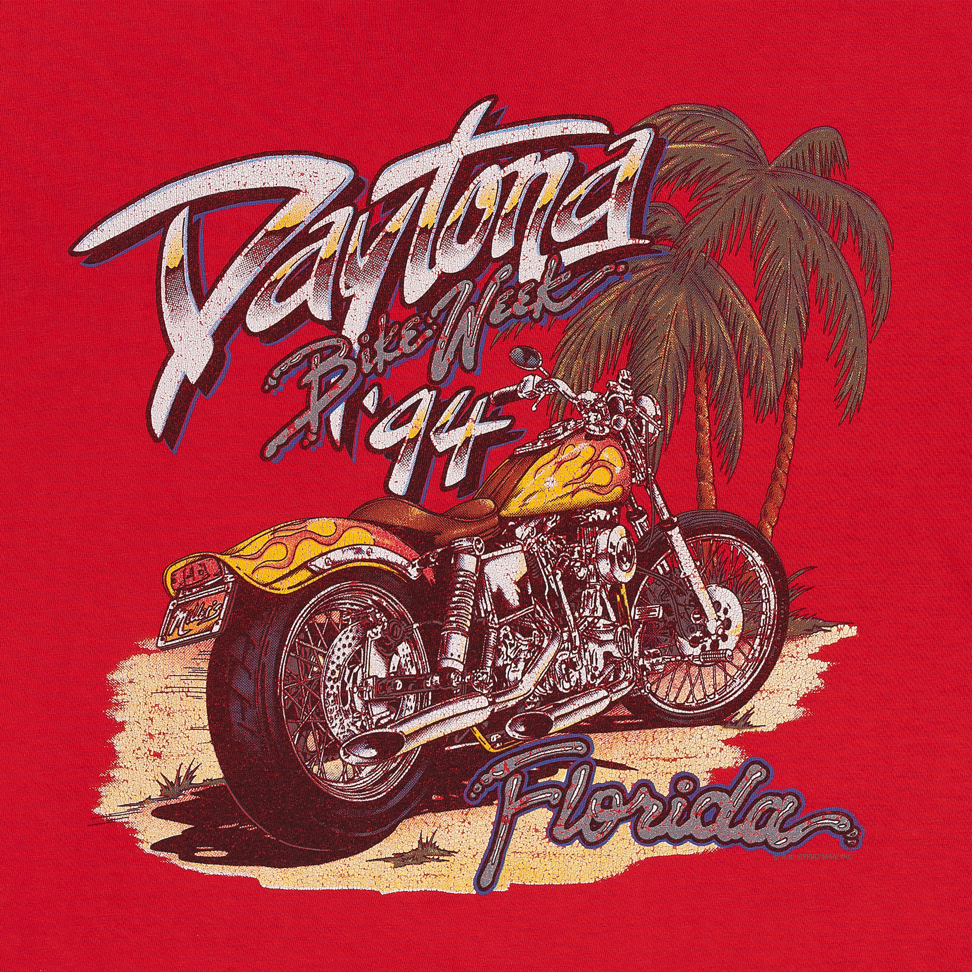 Daytona Bike Week Florida 1994 Tee Red-PLUS