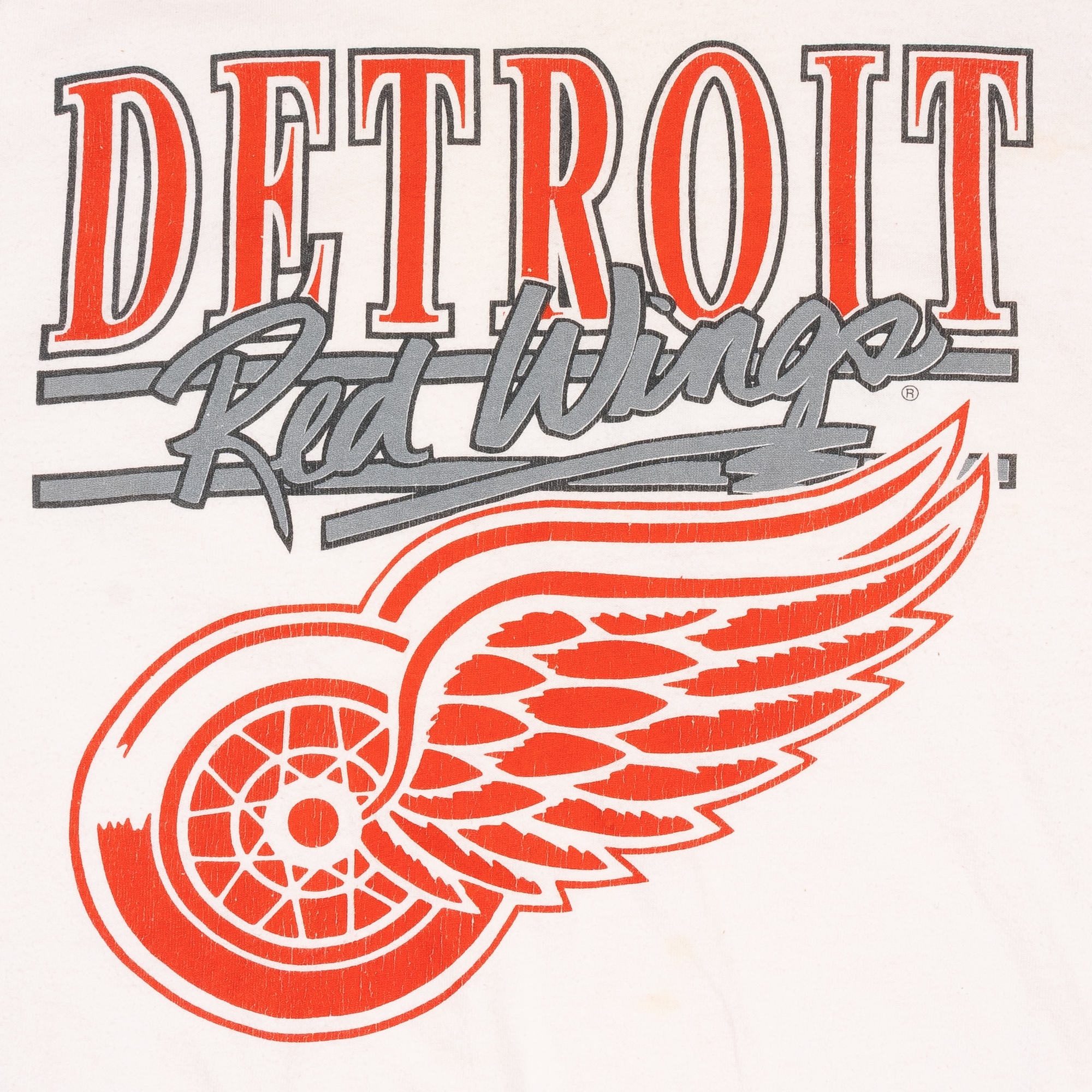 Detroit Red Wings 90's Jersey Shirt Logo 7 Tee Red-PLUS