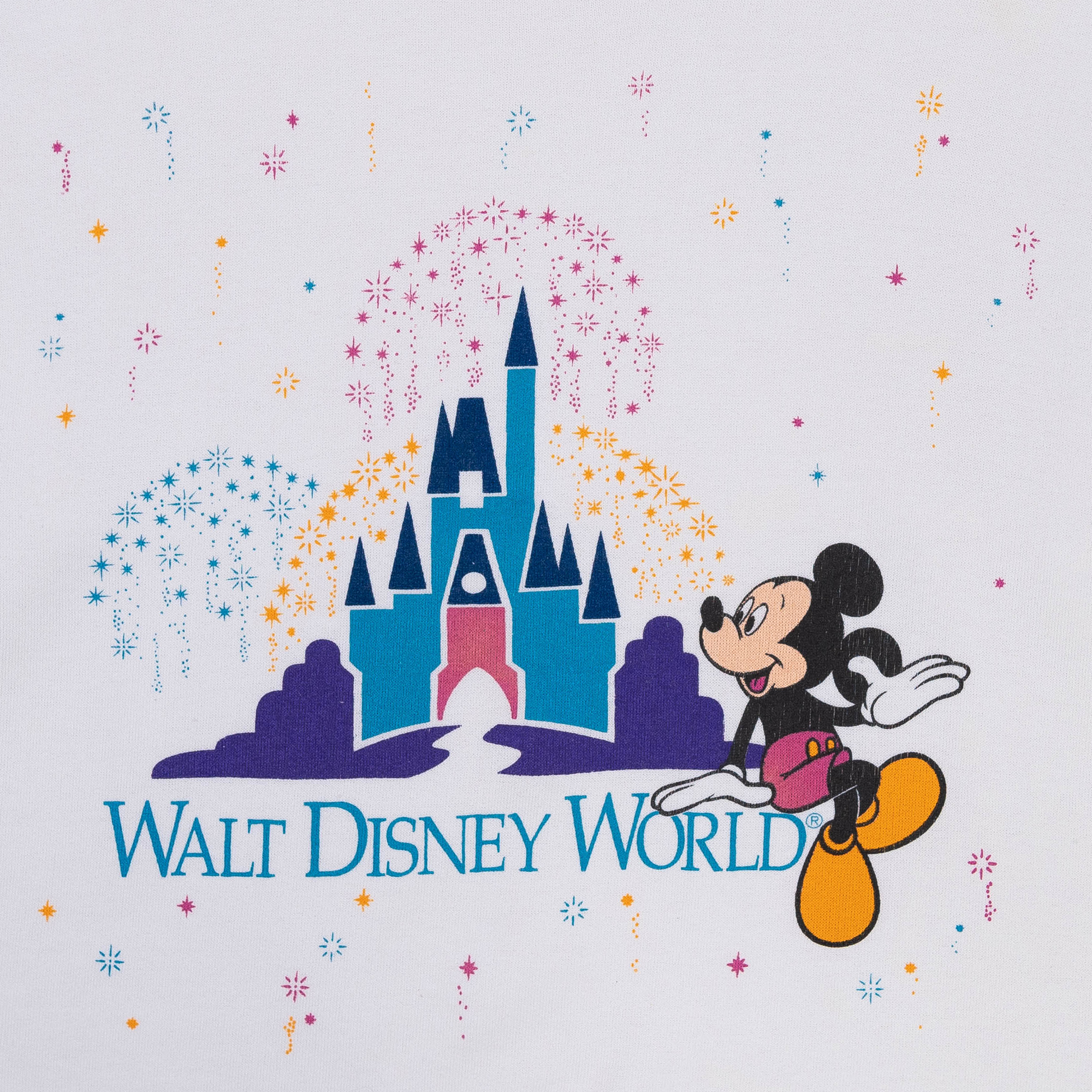 Walt Disney World Castle & Fireworks Crewneck White-PLUS