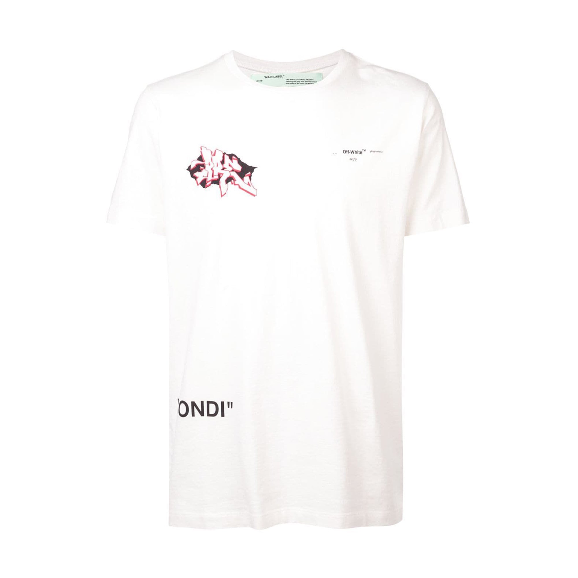 Off-White Dondi Graffiti Slim T-Shirt White-PLUS