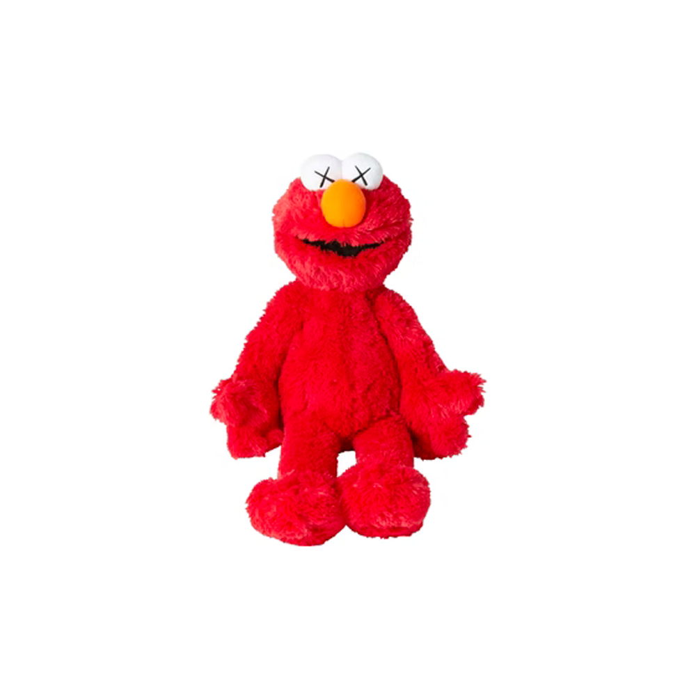 KAWS Sesame Street Uniqlo Elmo Plush Toy Red-PLUS