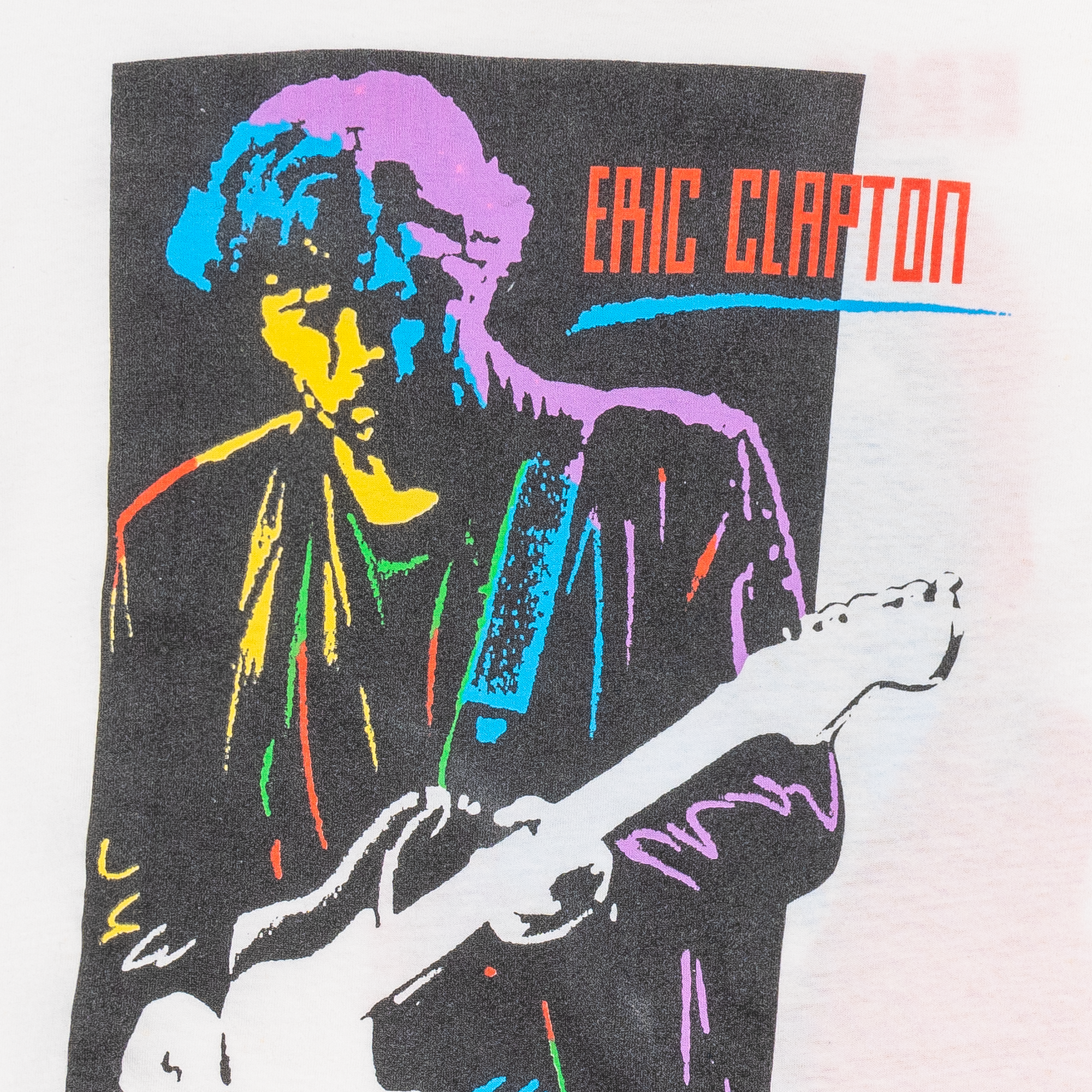 Eric Clapton Journeyman World Tour 1990 Tee White-PLUS