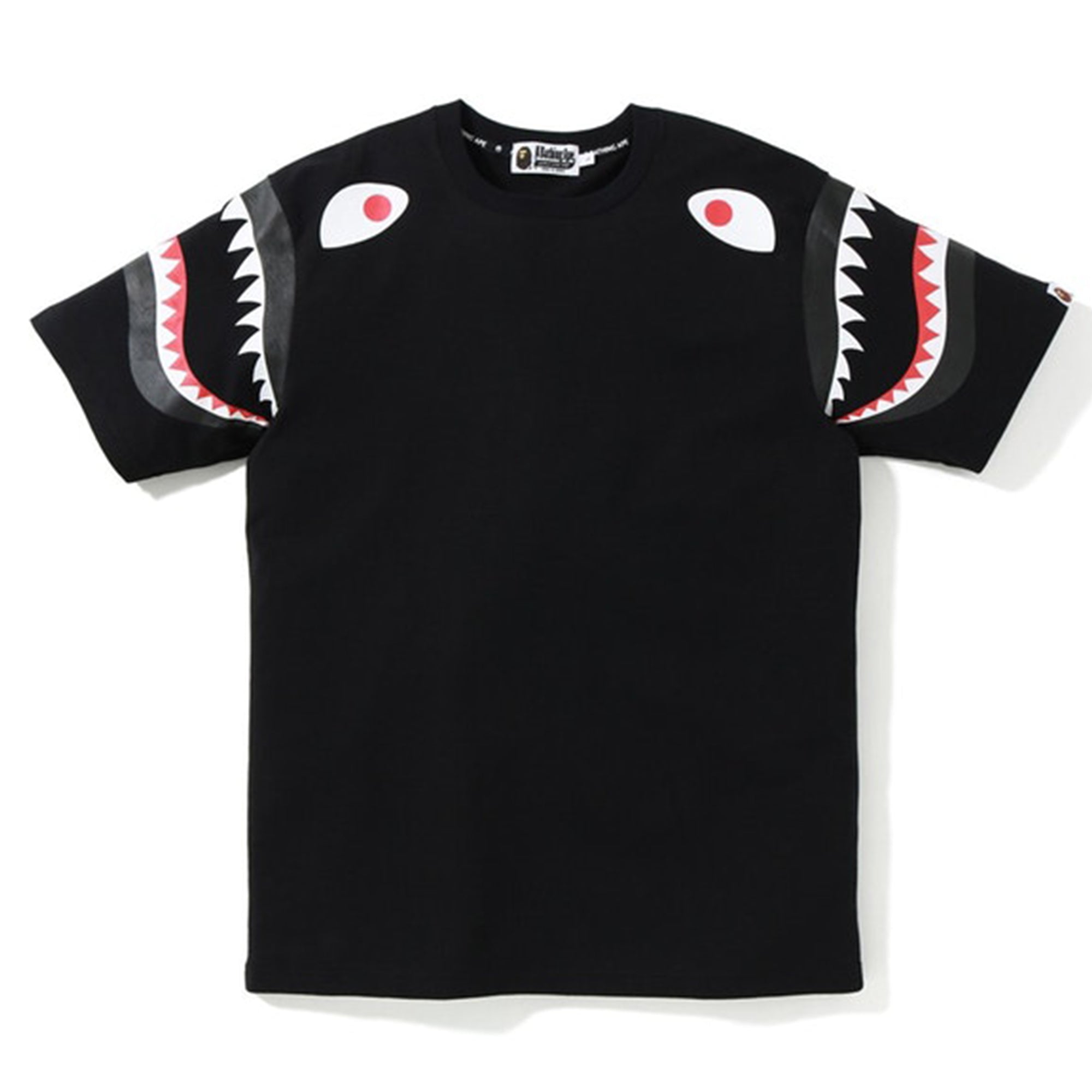 BAPE Double Shark Sleeve Tee Black-PLUS