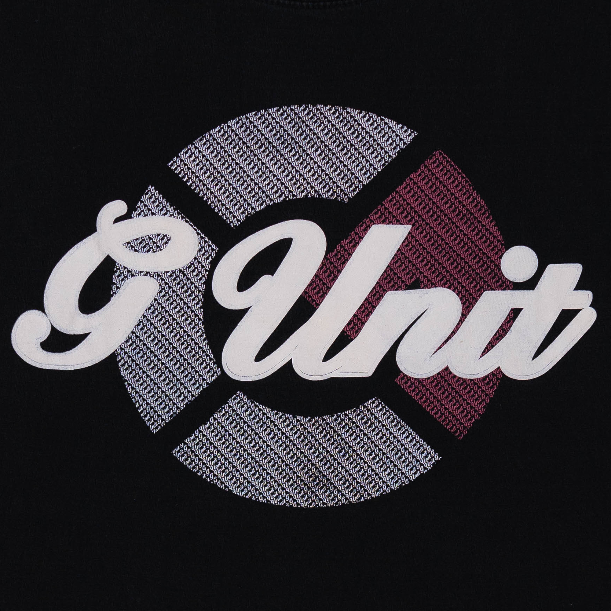 G Unit Middle Logo Spellout Tank Top Tee Black-PLUS