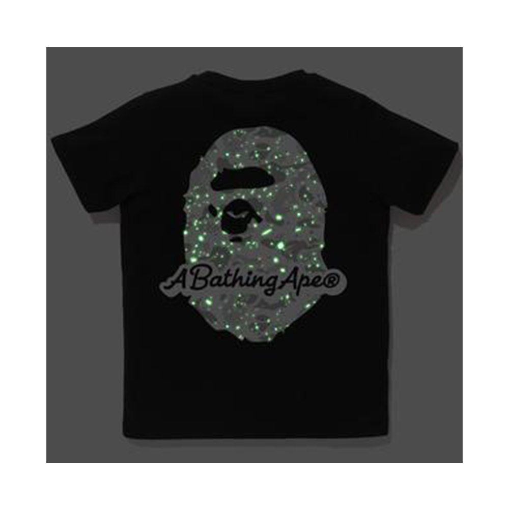 BAPE Space Camo Bathing Ape Head Tee (Ladies) Black-PLUS