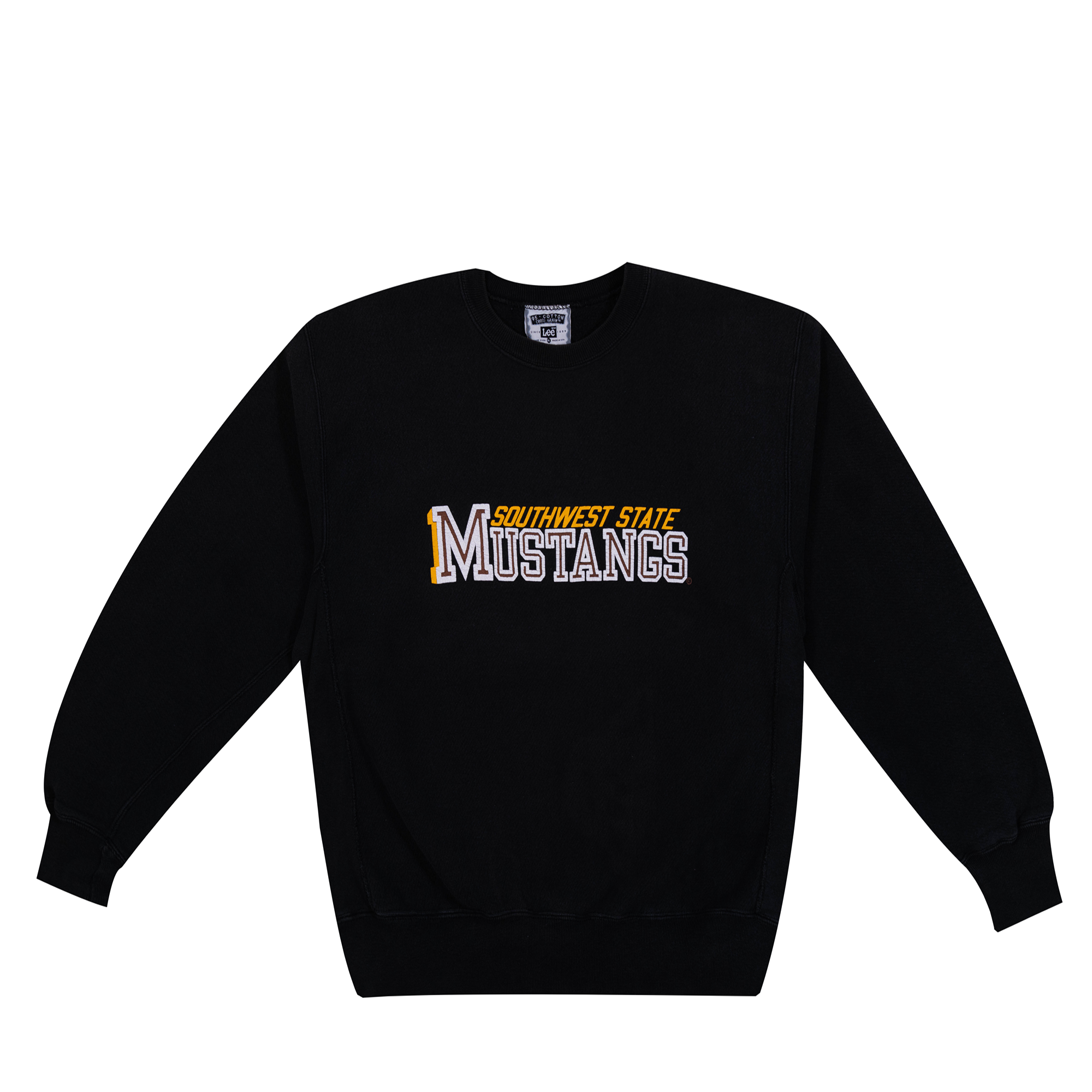 Southwest State Mustangs Crewneck Faded Black-PLUS