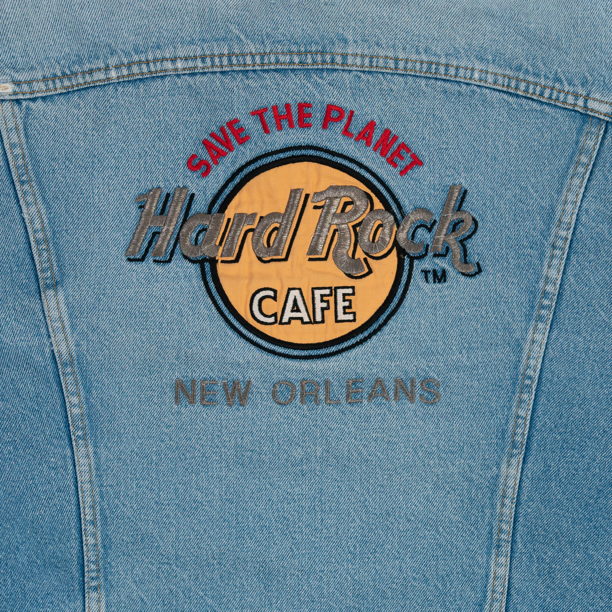 Hard Rock Cafe New Orleans Denim Jacket Blue-PLUS