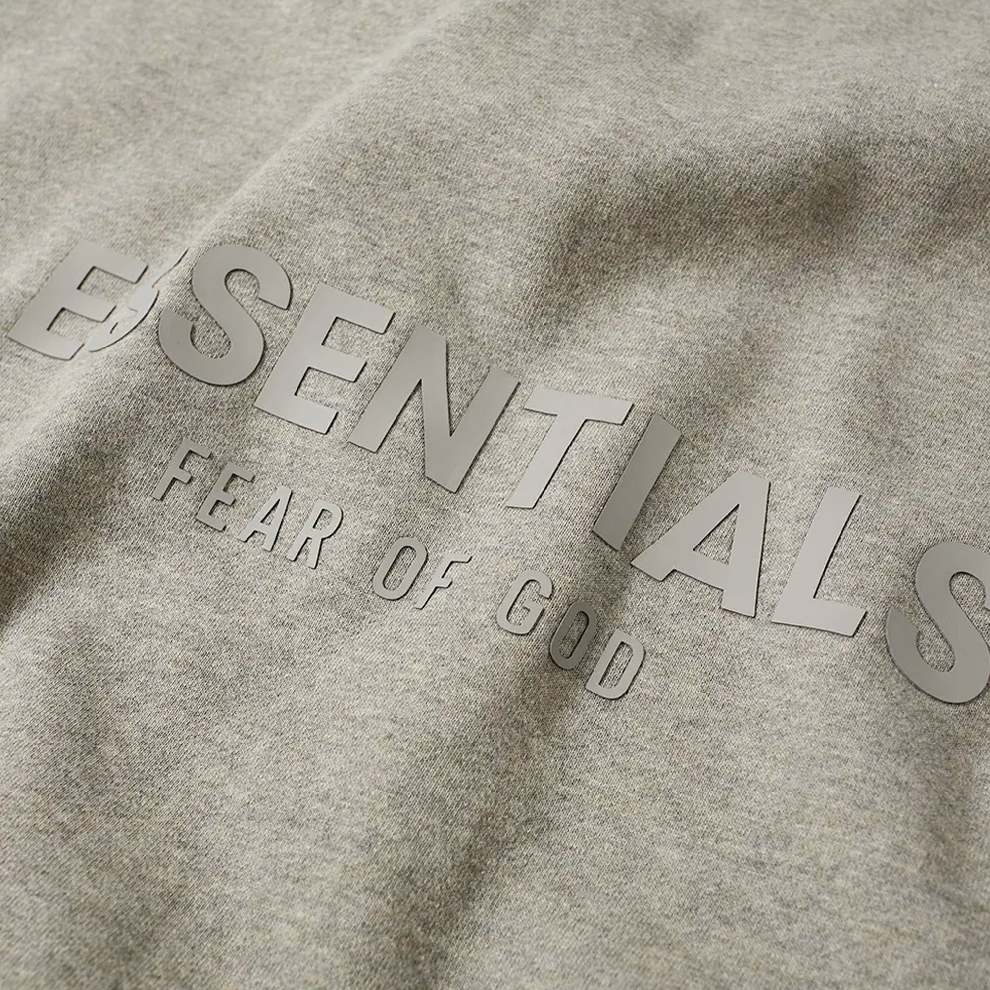 FOG Essentials Mockneck Half Zip Dark Heather Oatmeal-PLUS