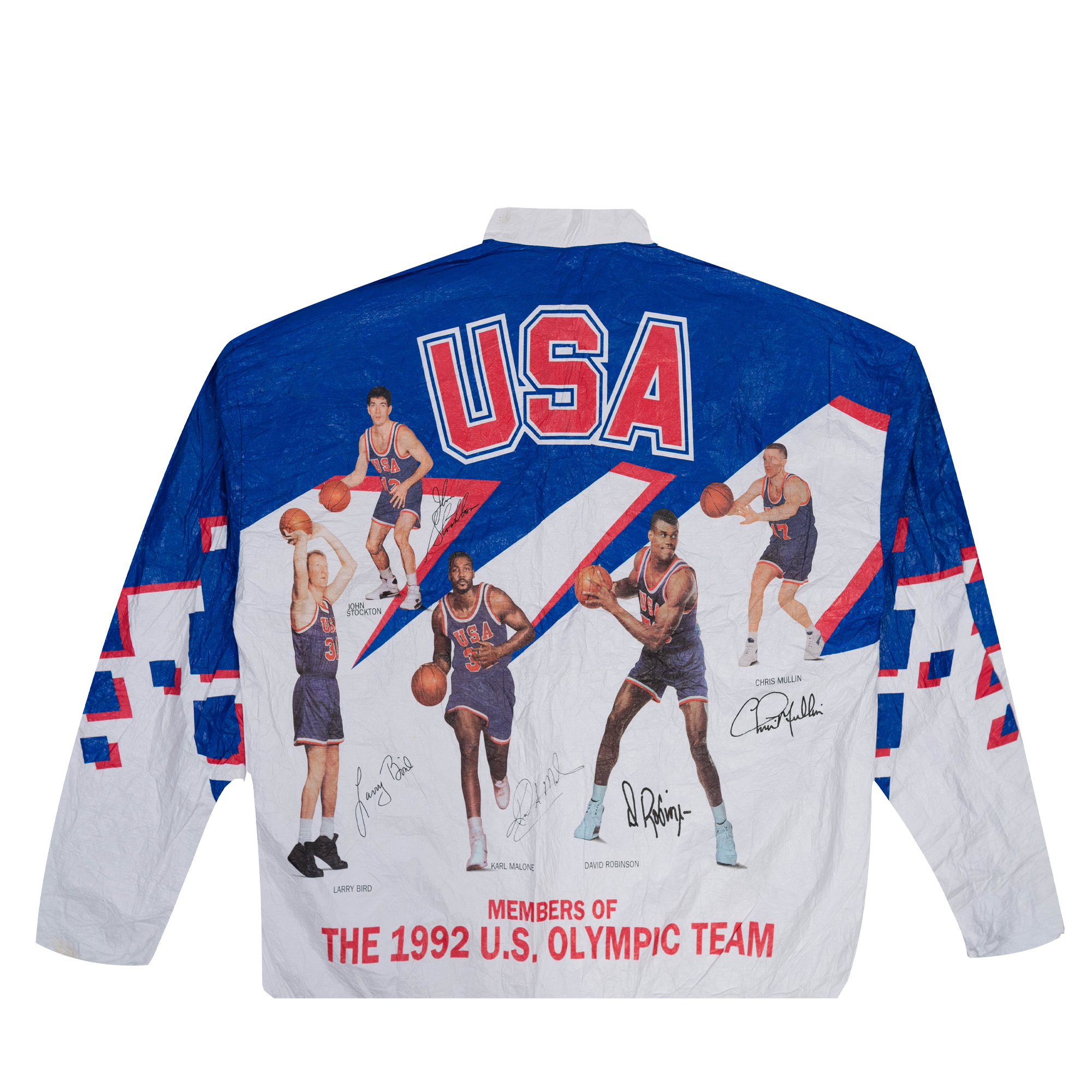 Team USA Olympic Basketball Team 1992 Kellogg's Souvenir Jacket White-PLUS