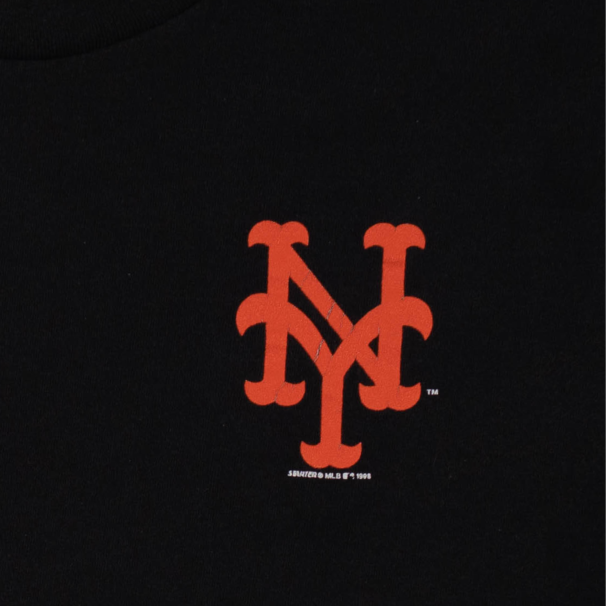 New York Mets Starter Logo 1998 MLB Tee Black-PLUS
