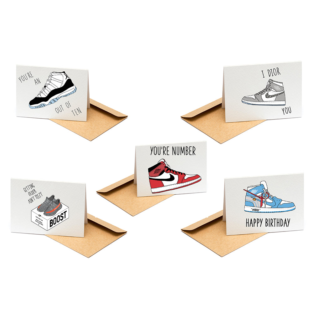 Sneaker Greeting Card Bundle (5 Cards)-PLUS