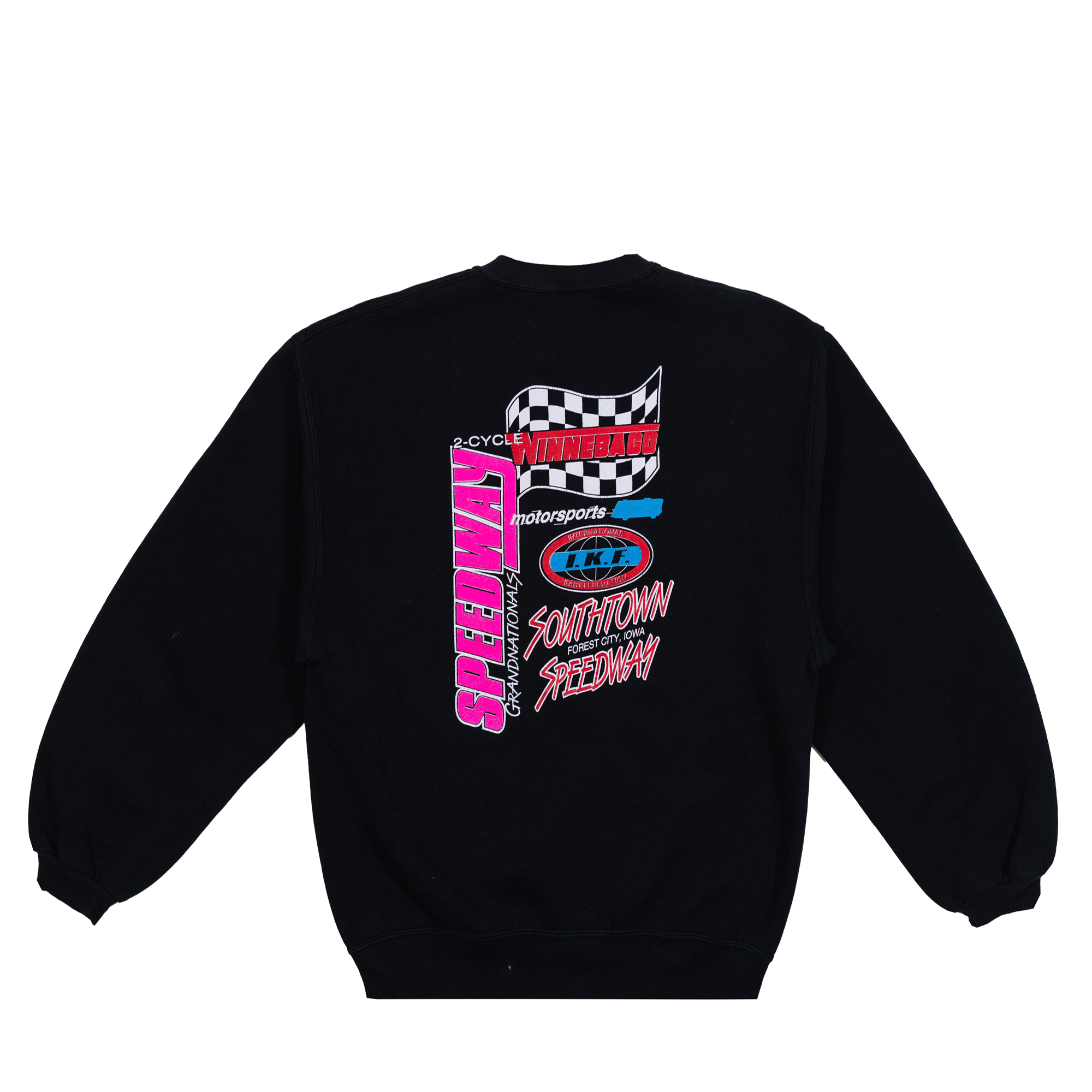 Cycle Speedway Grand Nationals Forest City Iowa Racing Crewneck Black-PLUS