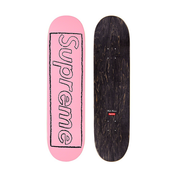 Supreme KAWS Chalk Logo Skateboard Deck Pink