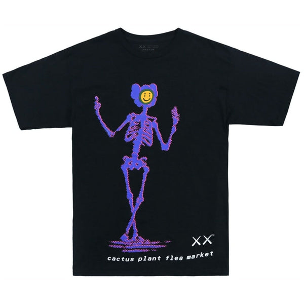 KAWS x Cactus Plant Flea Market T-Shirt Black | PLUS