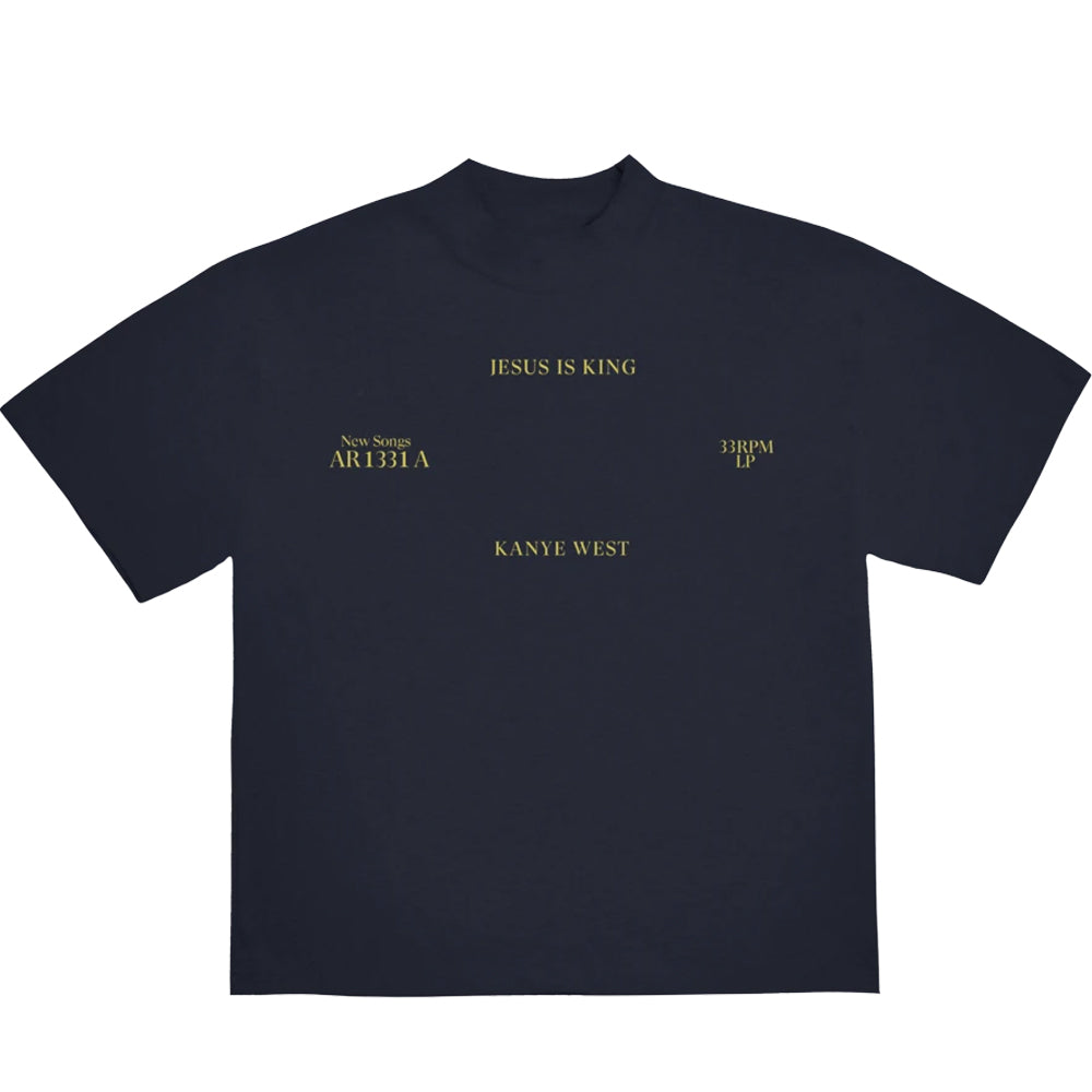 Kanye West Jesus Is King Vinyl II T-shirt Navy-PLUS
