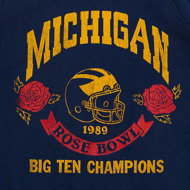 Michigan Rose Bowl Big Ten Champions 1989 Crewneck Navy-PLUS