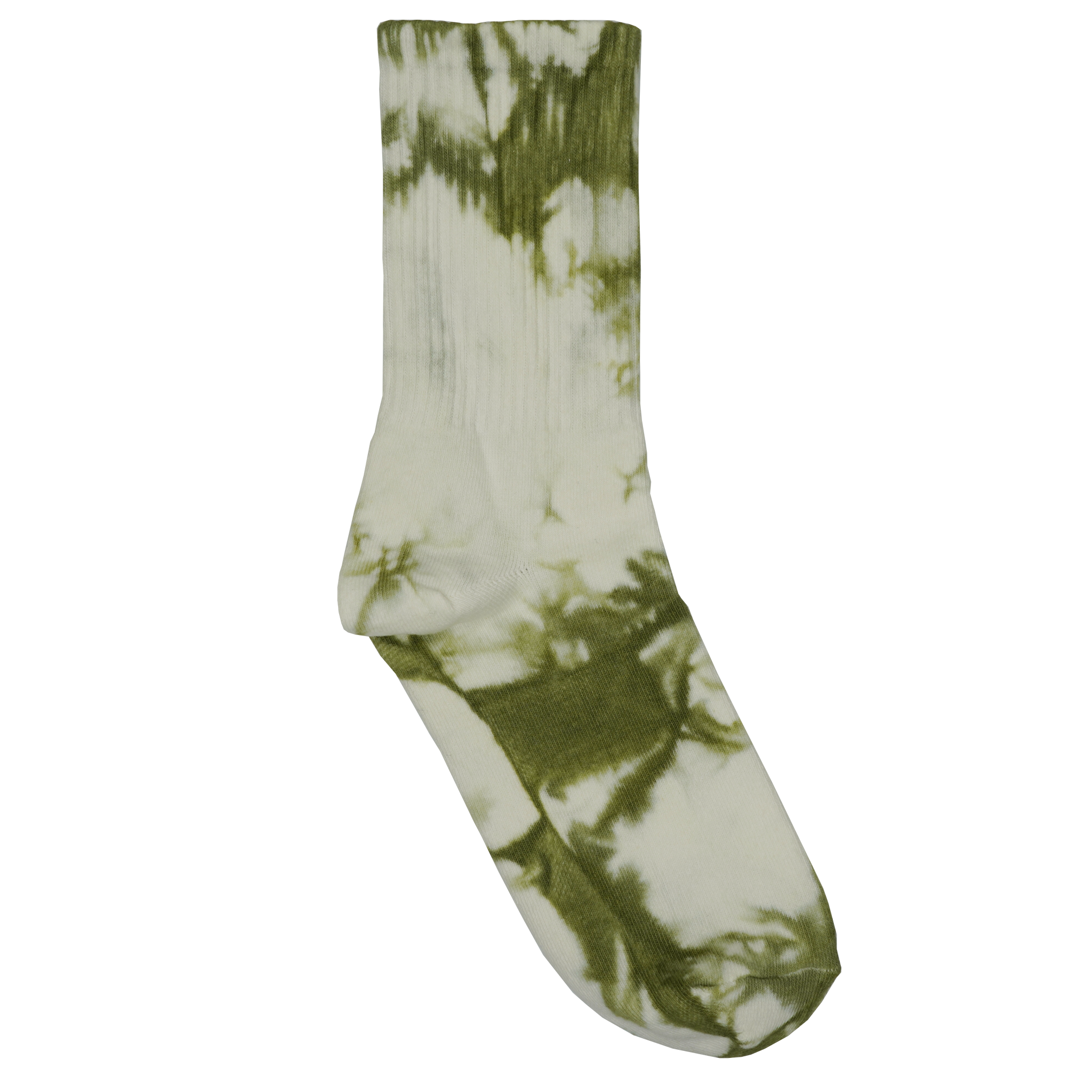 Sole Tie Dye Crew Socks Light Green-PLUS