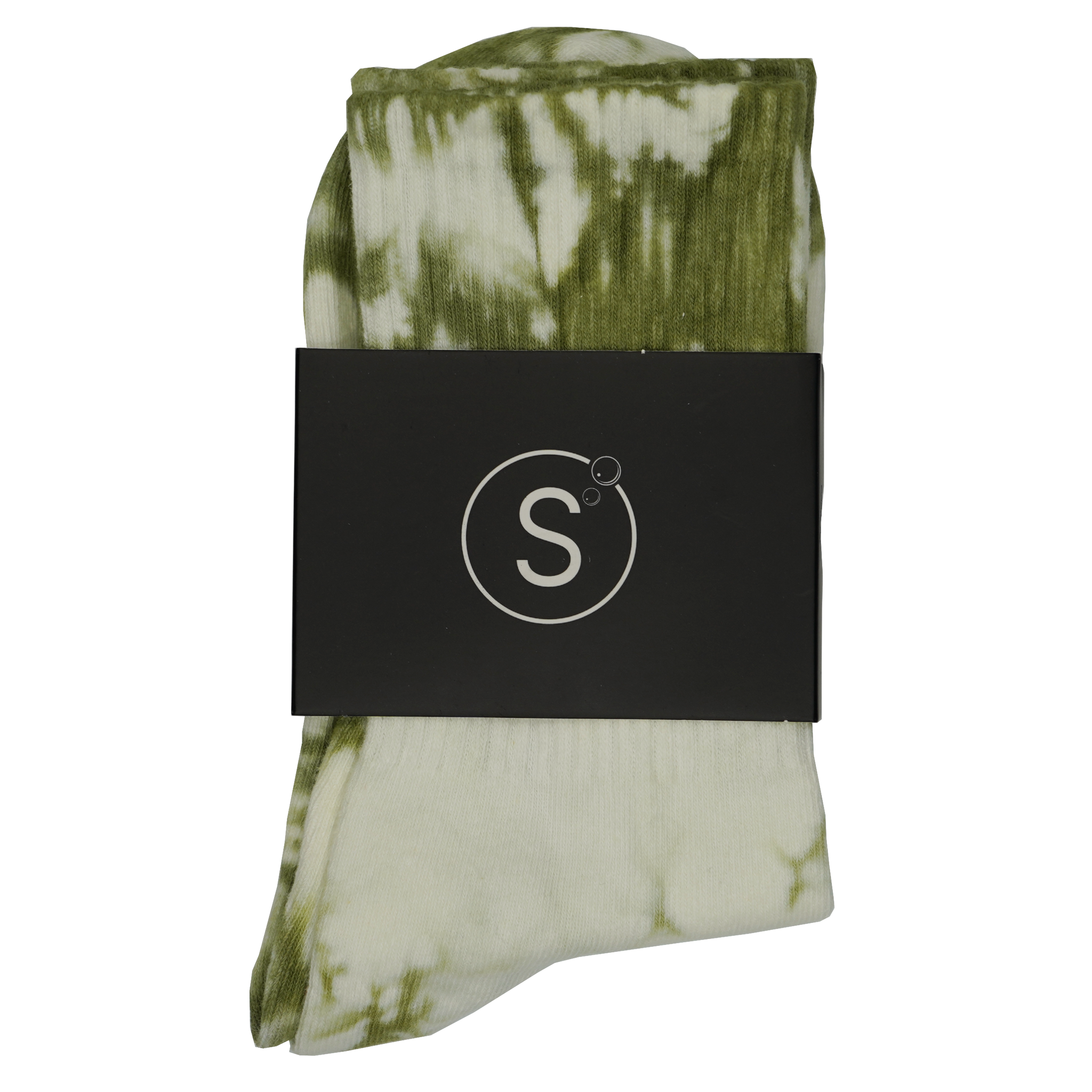 Sole Tie Dye Crew Socks Light Green-PLUS