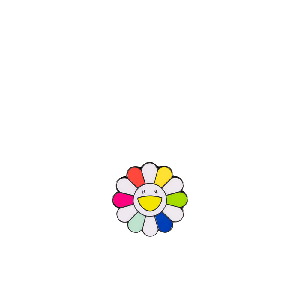 Takashi Murakami Flower Pin Rainbow/White-PLUS