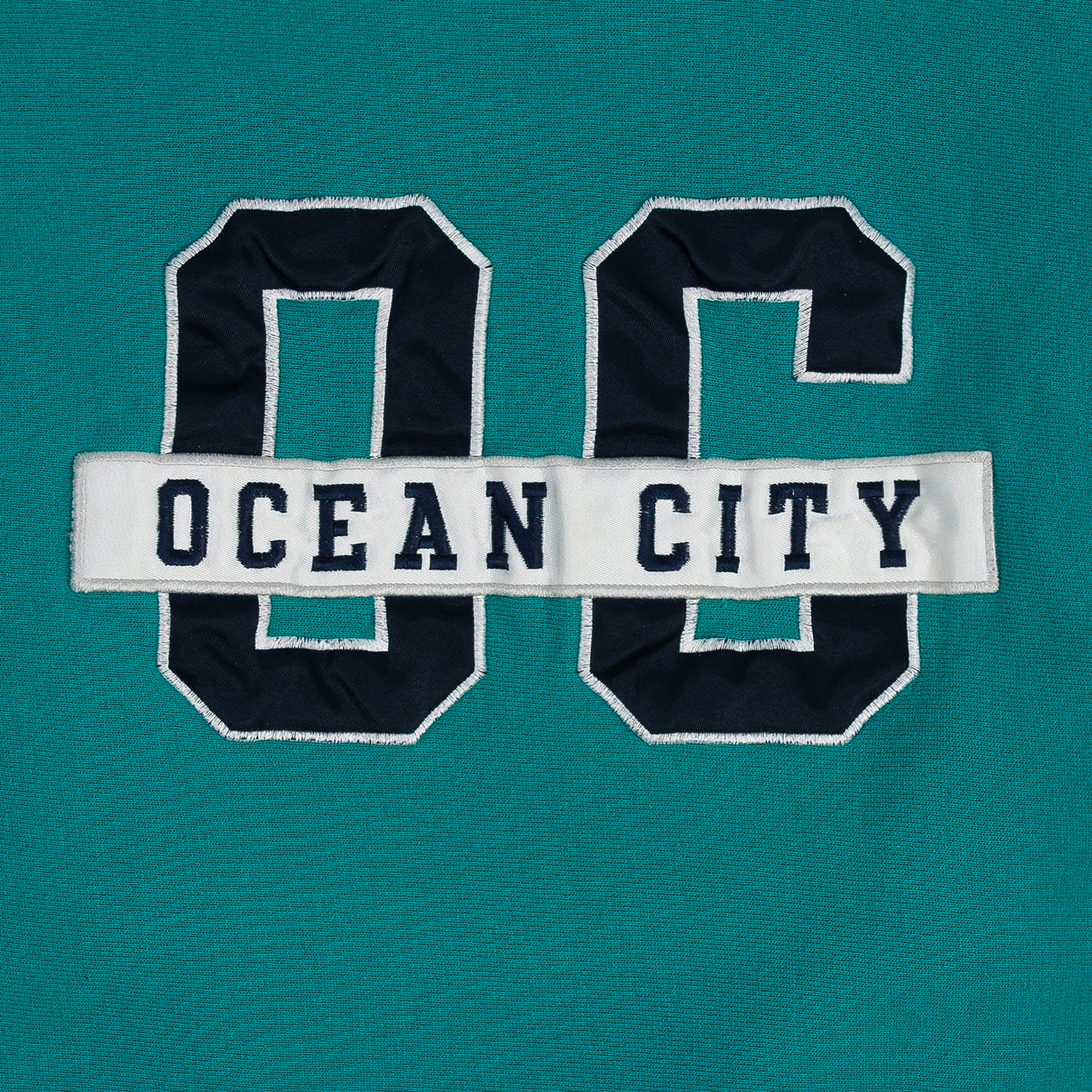 Ocean City Champion Reverse Weave Crewneck Teal-PLUS