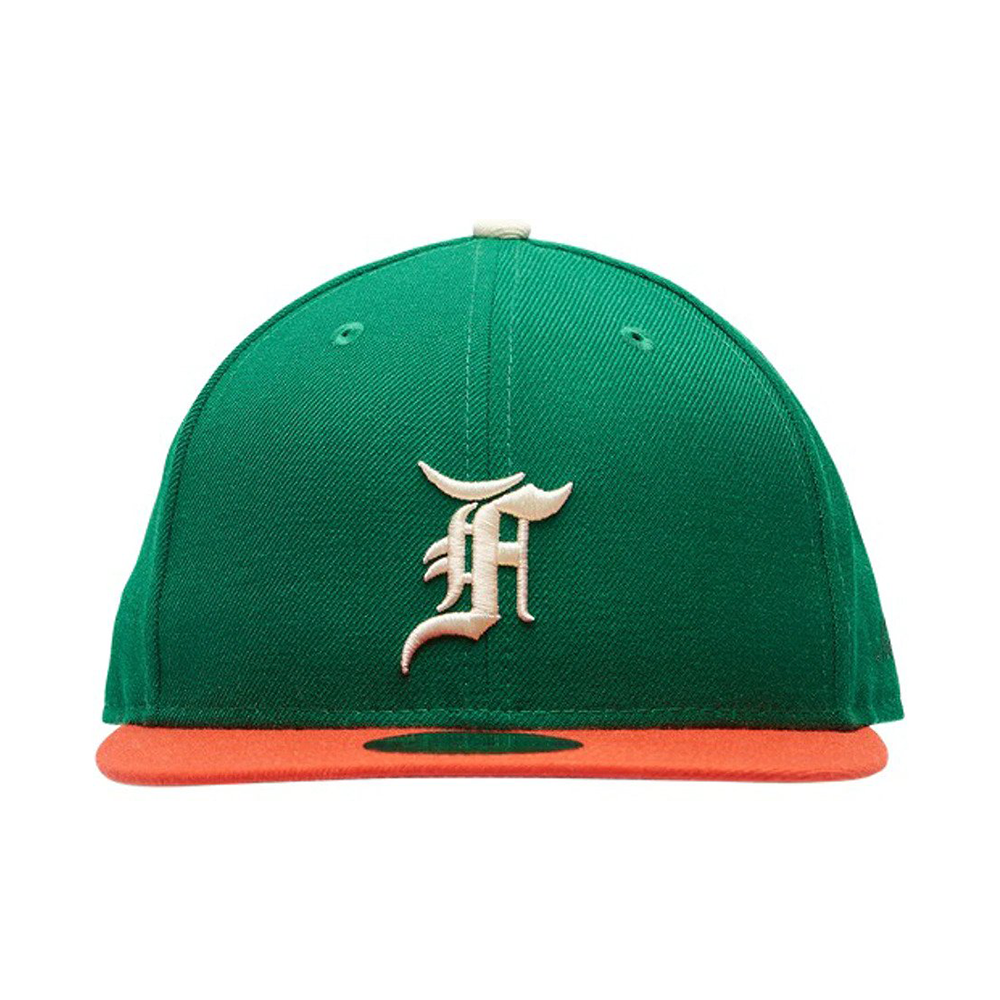Fear of God Essentials New Era 59Fifty Fitted Hat (FW21) Green/Orange-PLUS