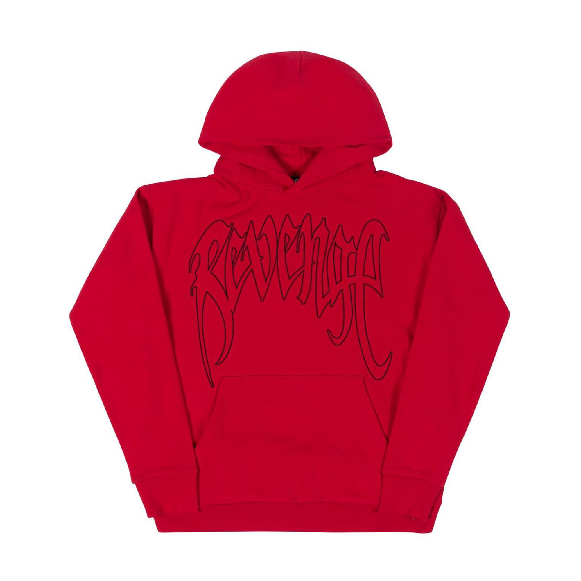 Revenge Outline Arch Logo Hoodie Red-PLUS