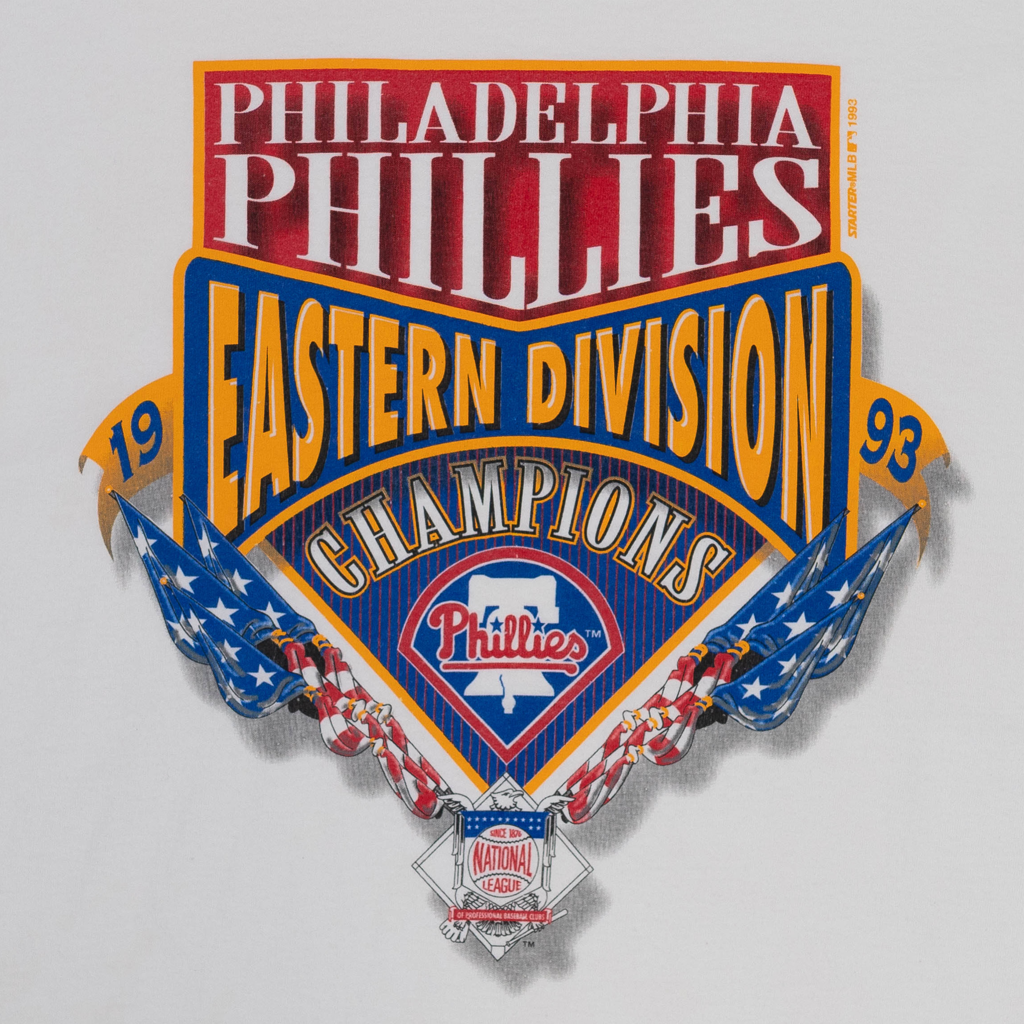 Philadelphia Phillies 1993 Eastern Champs MLB Tee White-PLUS