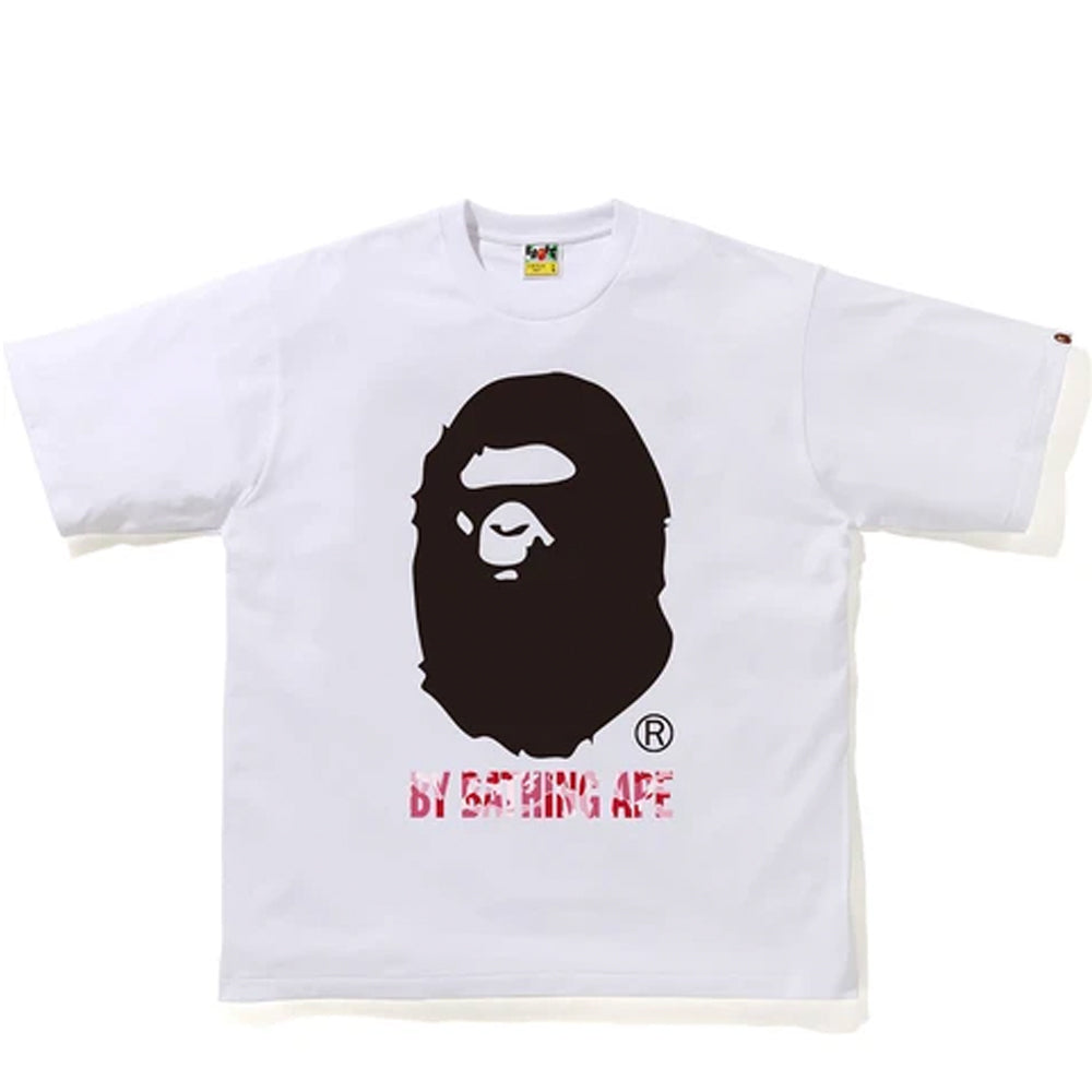 BAPE ABC CAMO BY BATHING APE RELAXED TEE WHITE/PINK-PLUS