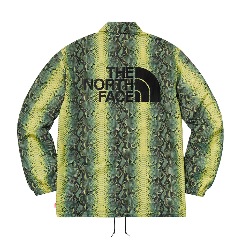 Supreme The North Face Snakeskin Taped Seam Coaches Jacket Green-PLUS