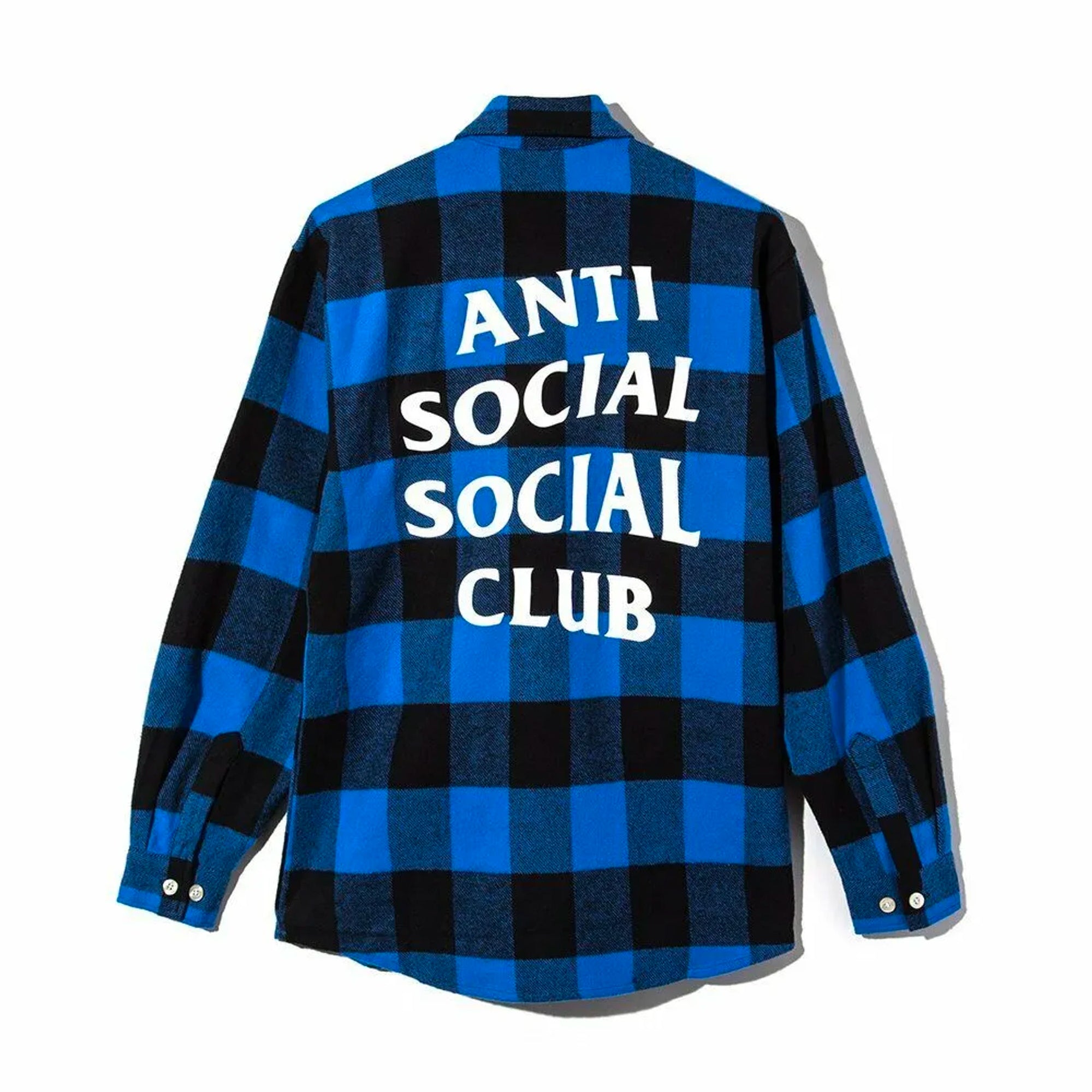Anti Social Social Club Park Flannel Blue-PLUS